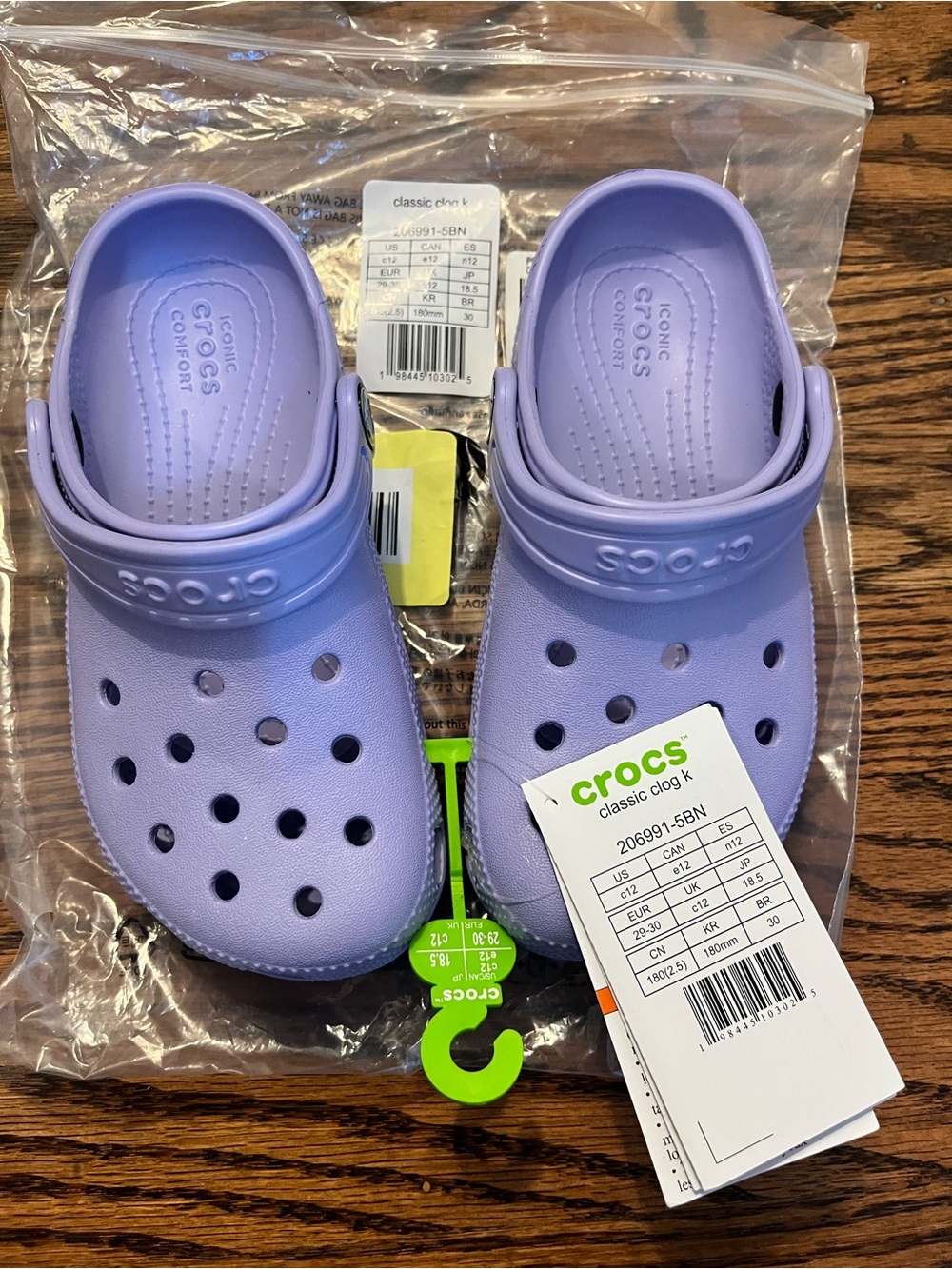 NWT CROCS Kids Classic Clog in Lavender